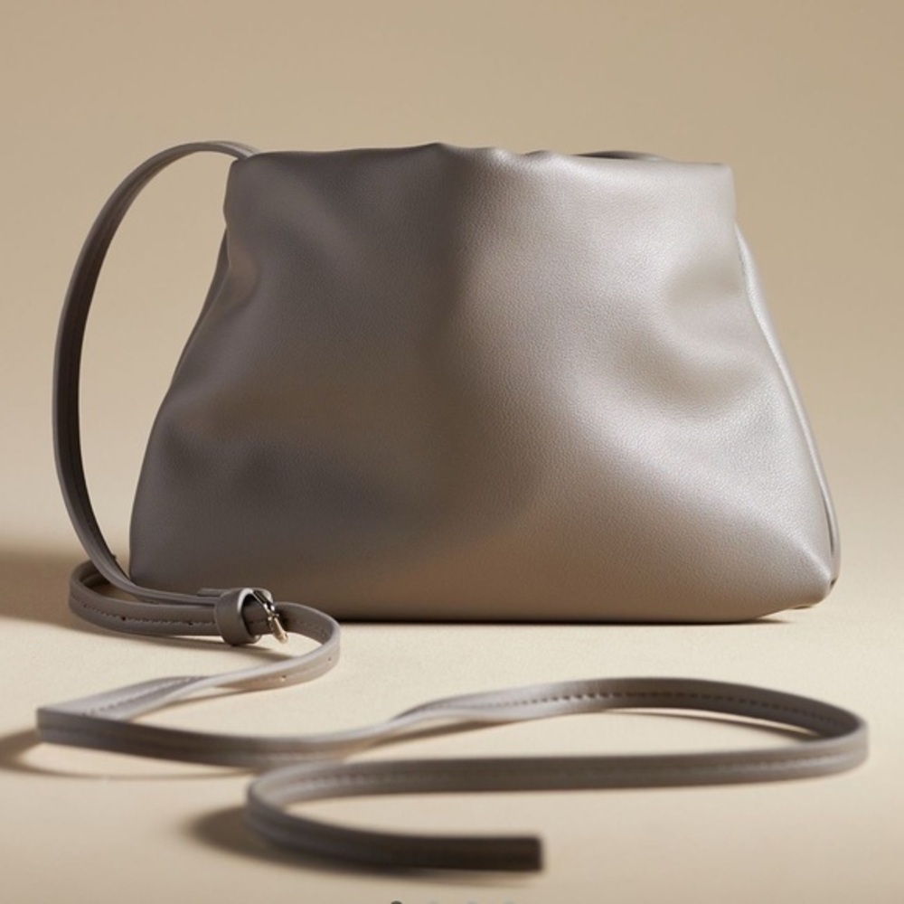 Anthropologie Cinched Faux-Leather Clutch . NWT - Picture 6 of 8